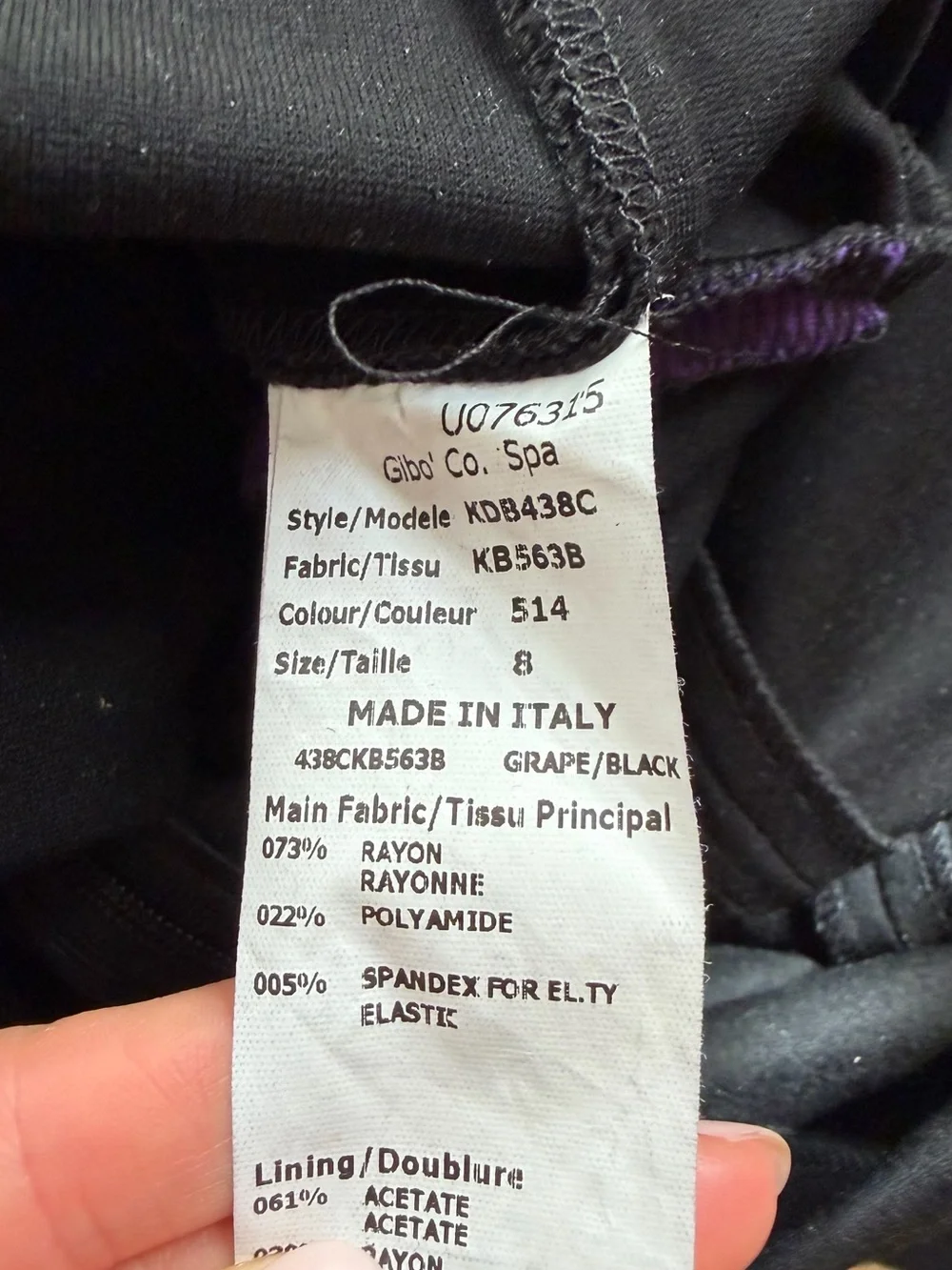 Michael Kors Purple and Black Long Sleeve Colorblock Sheath Dress